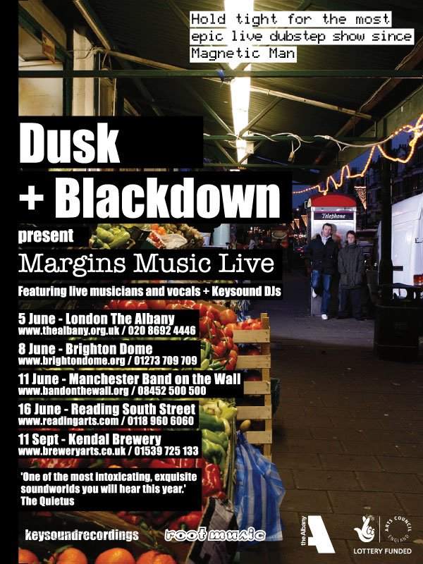 Dusk Blackdown present Margins Music Live - Página frontal
