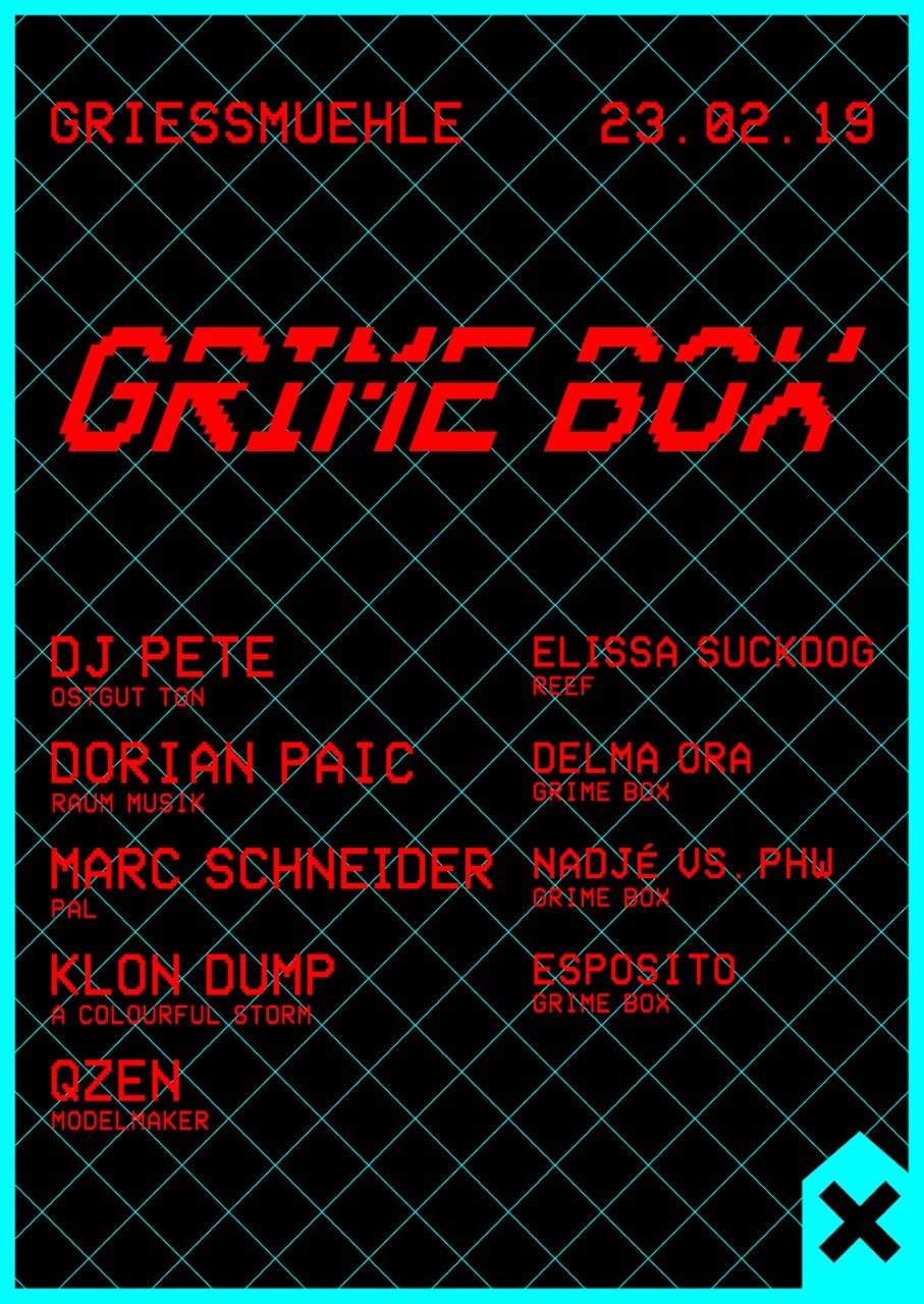 Grime Box with DJ Pete, Dorian Paic and Marc Schneider - Página frontal