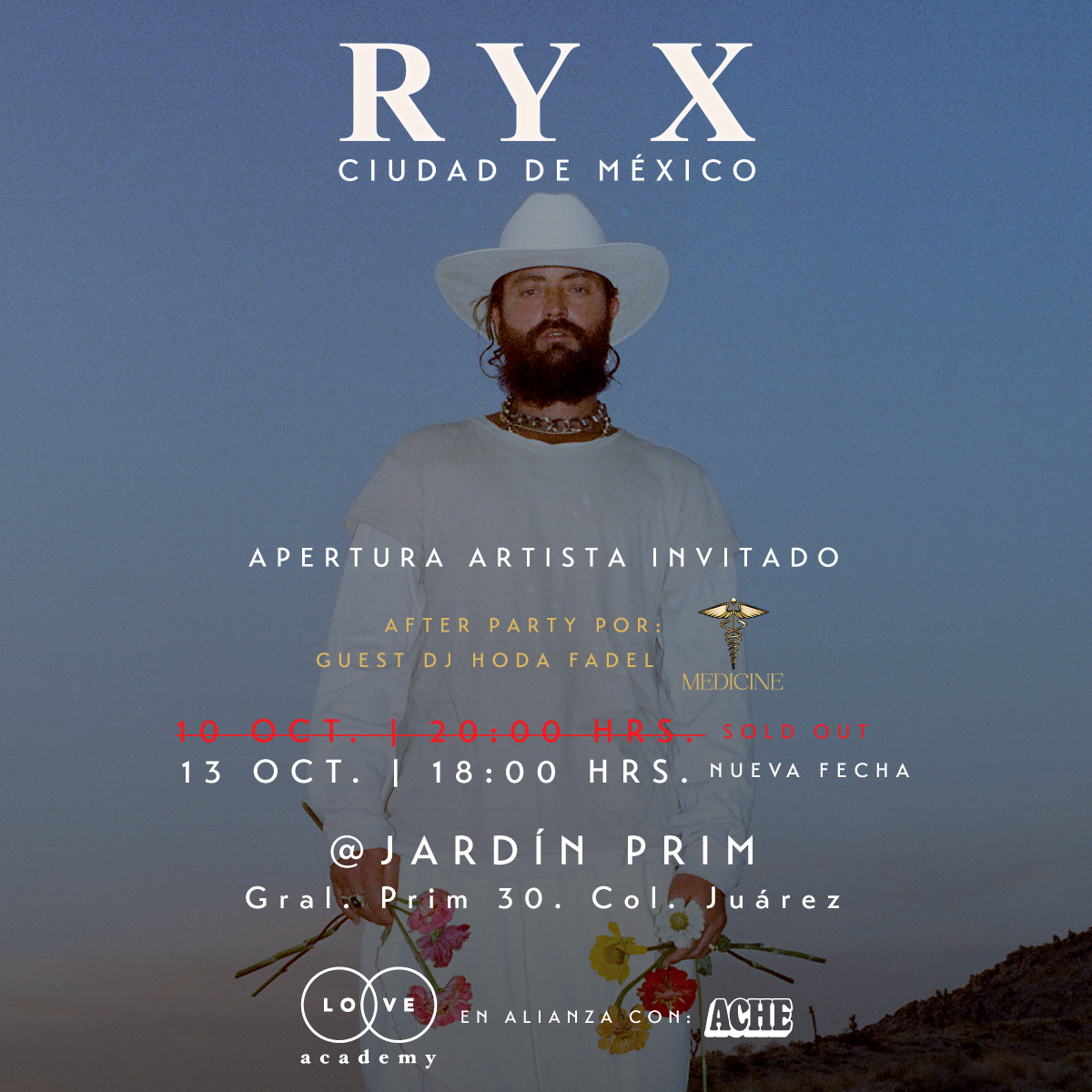 RY X — Live CDMX (2nda Fecha) en Proyecto Público Prim, CDMX/Ciudad de ...