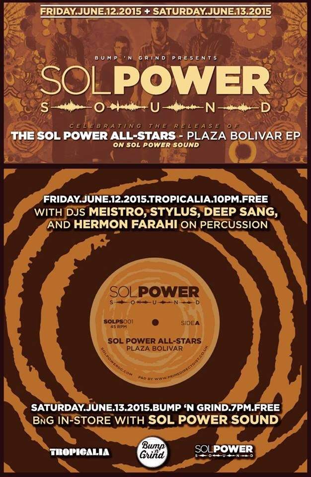 Bump N Grind presents Sol Power Sound - Plaza Bolivar EP Release Party - Página frontal
