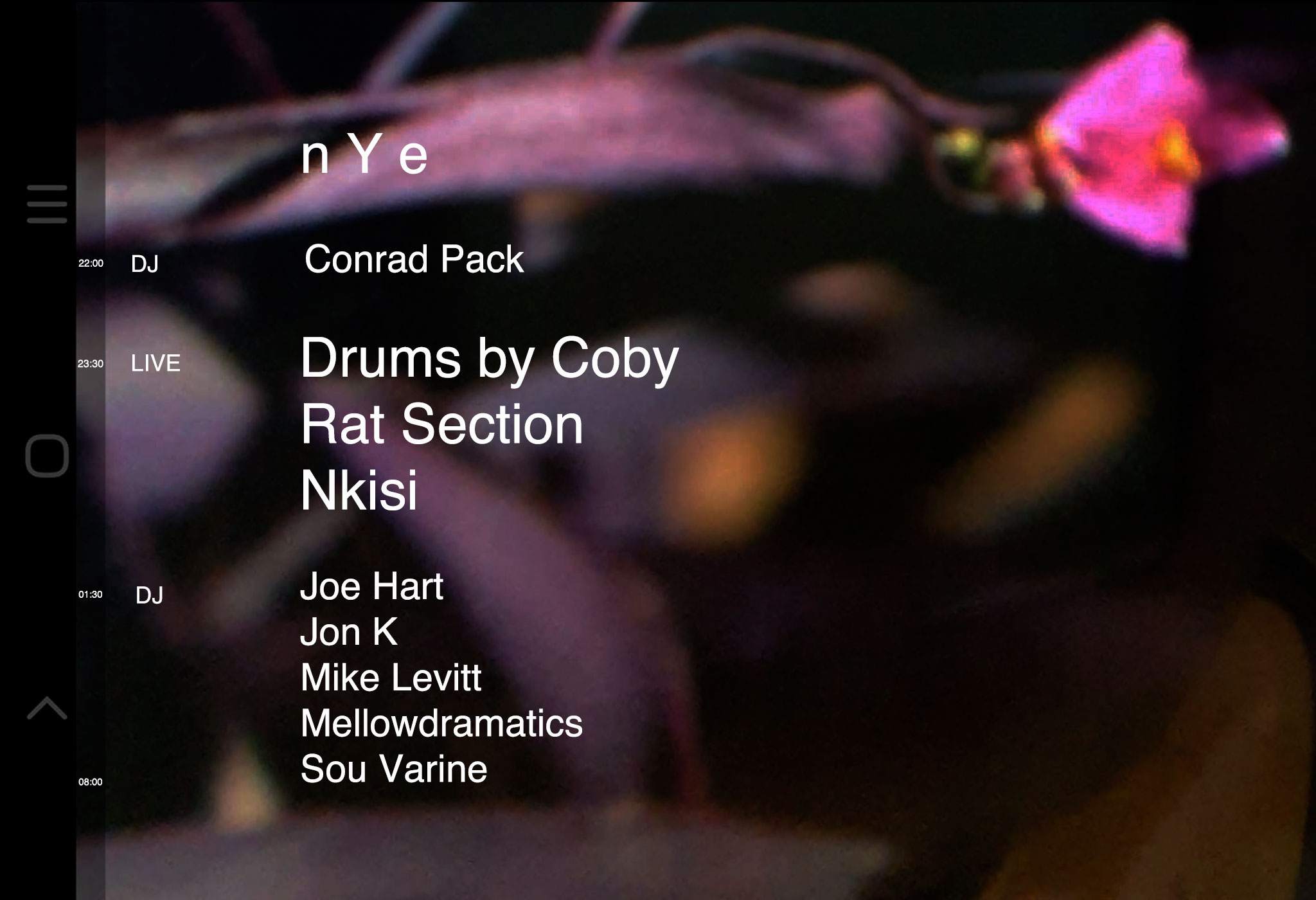 n Y e  / Coby Sey / Rat Section / Nkisi / Joe Hart / Jon K / Mellowdramatics / Sou Varine - Página frontal