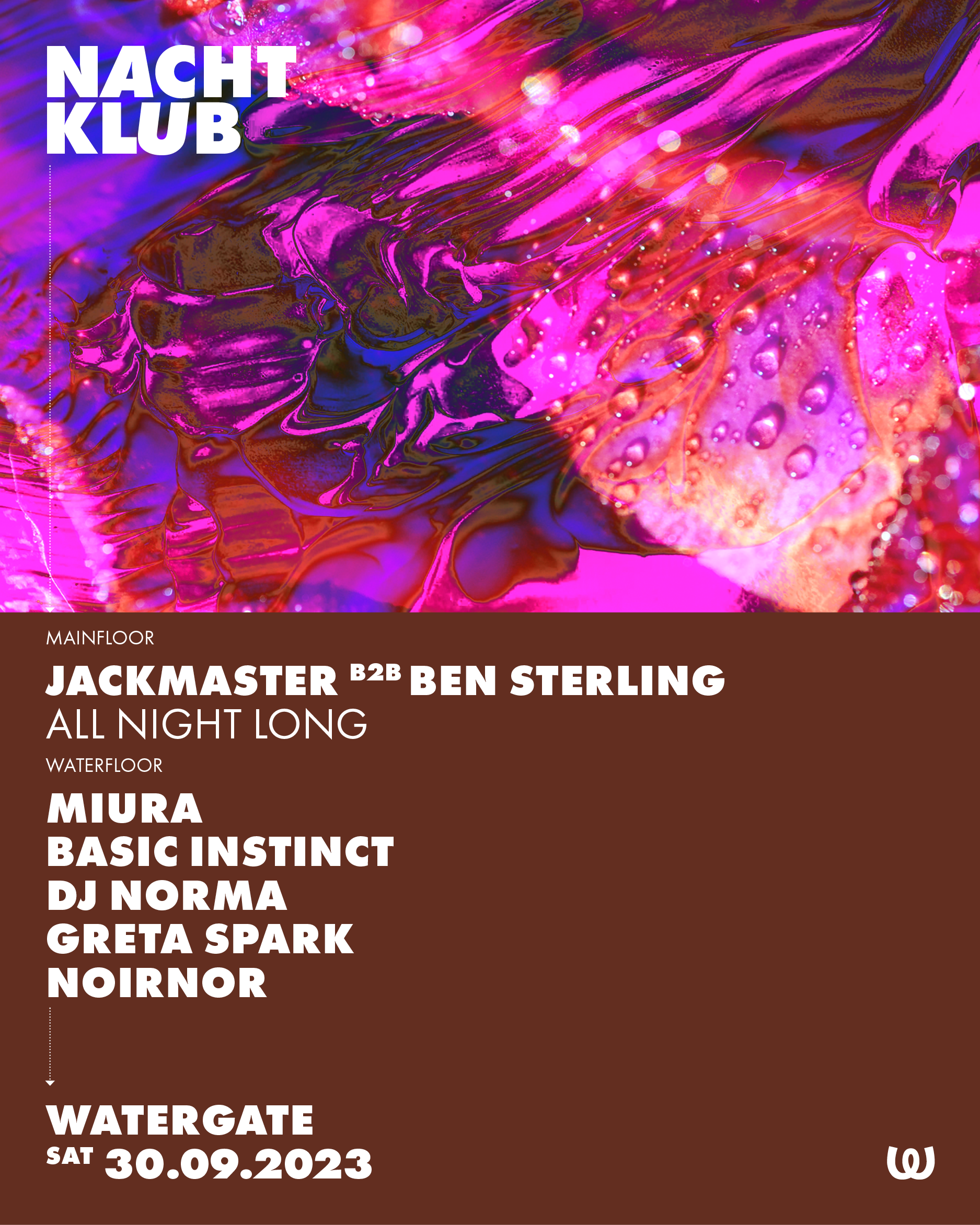 Nachtklub: Jackmaster b2b Ben Sterling, MIURA, Basic Instinct, Dj Norma, Greta Spark - Página trasera
