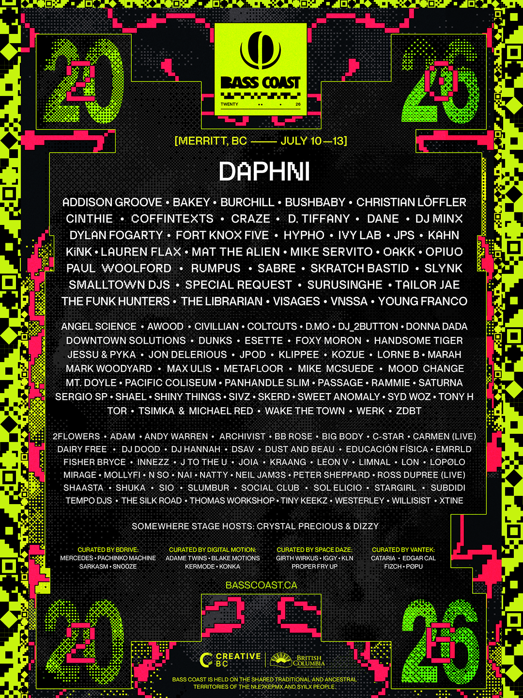 Bass Coast Festival 2026 flyer