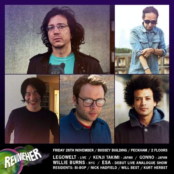Reviveher with Legowelt - Live, Kenji Takimi, Gonno, Willie Burns, Esa - Live + Rye Wax Room 3 - フライヤー裏
