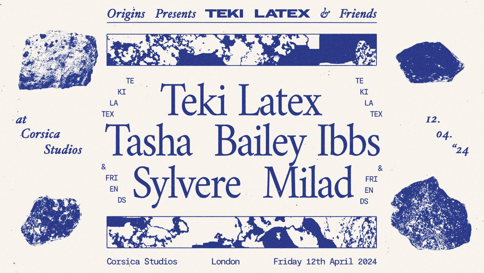 Origins: Teki Latex, Tasha, Bailey Ibbs, Sylvere & Milad  - Página frontal