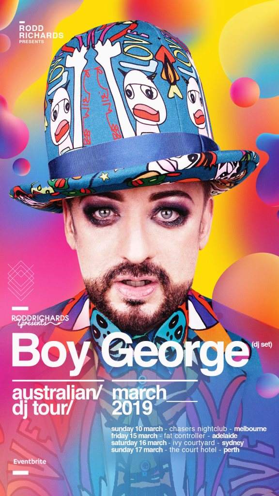 Rodd Richards presents: Boy George Australian DJ Tour - Página frontal