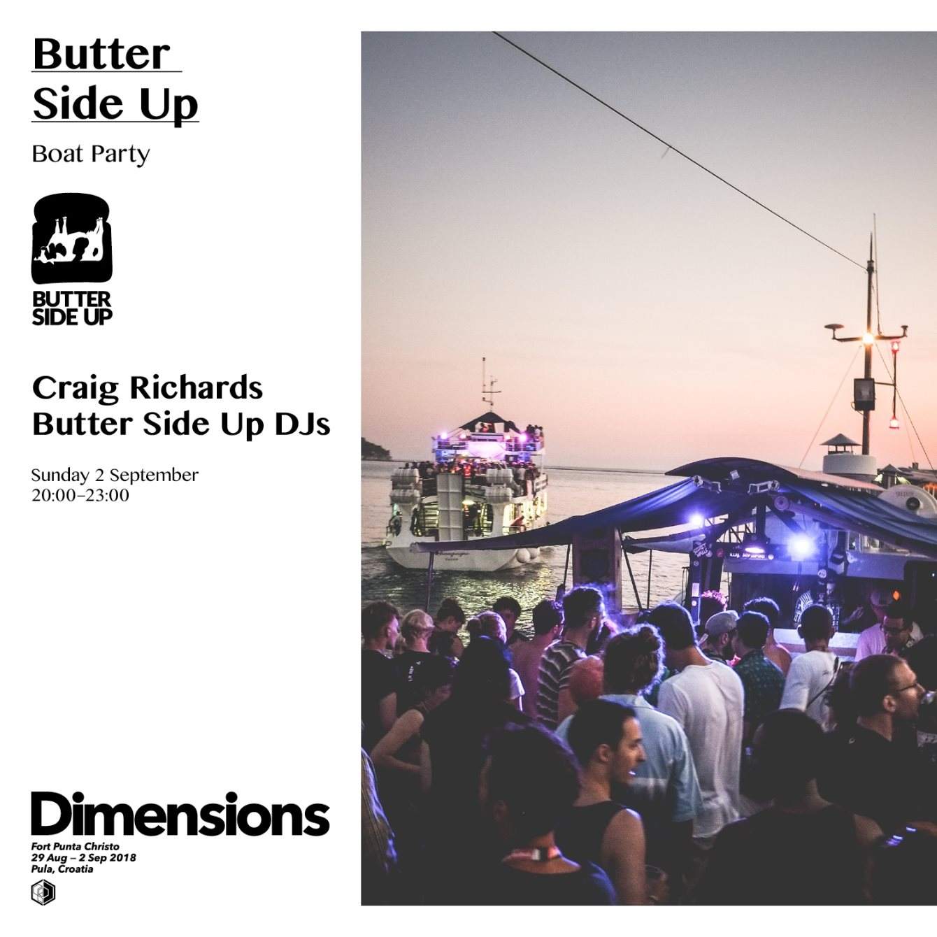 Butter Side Up : Craig Richards and Butter Side Up DJs - フライヤー表