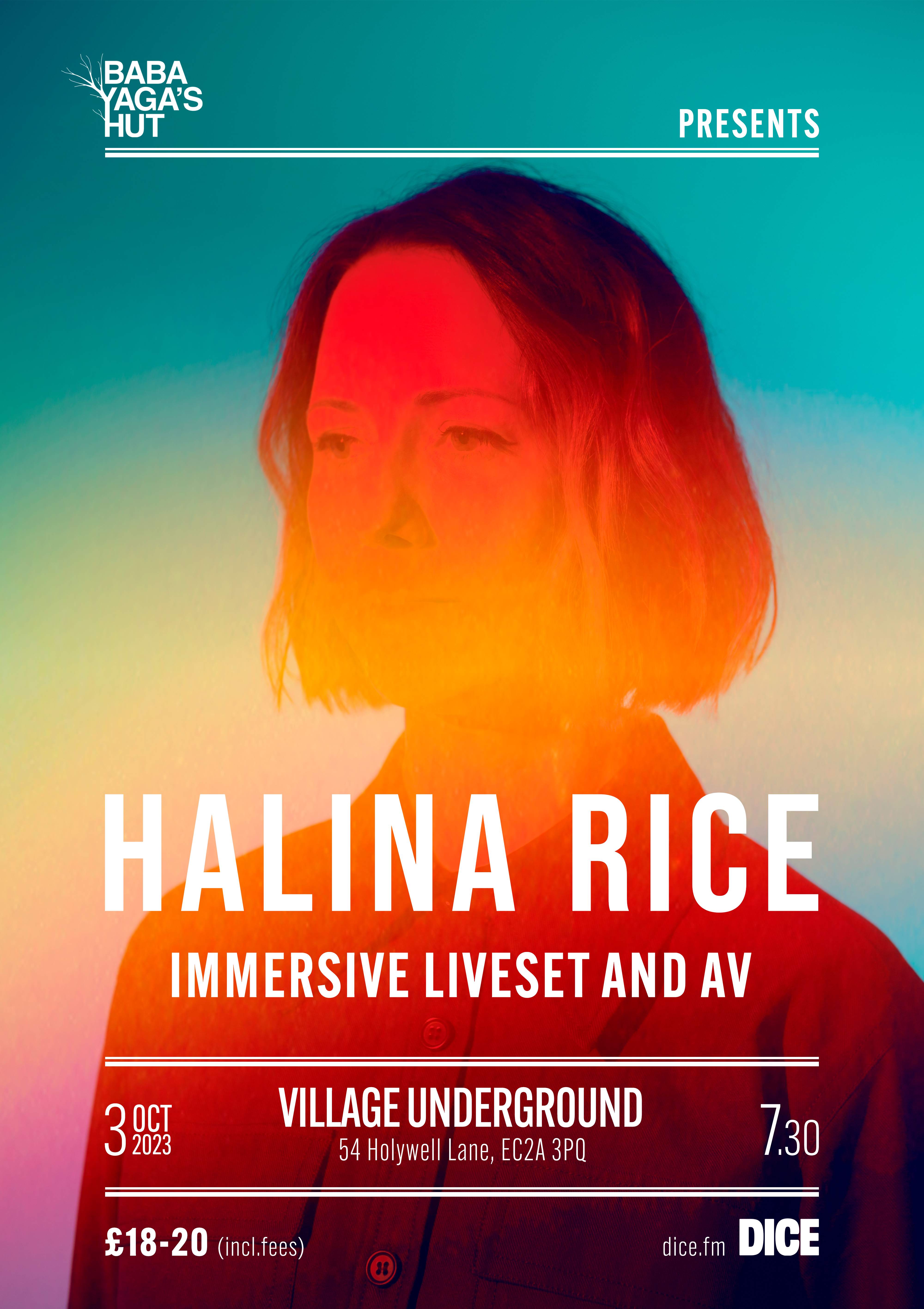 Halina Rice - Immersive liveset and AV - フライヤー表
