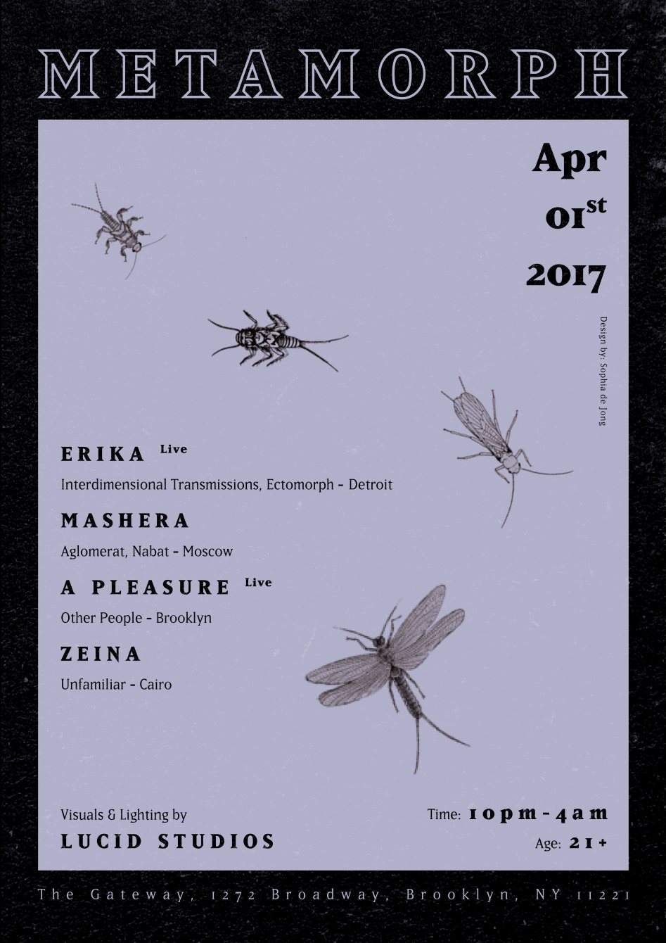 Metamorph: Erika, Mashera (US Debut) , A Pleasure, & Zeina - Página trasera