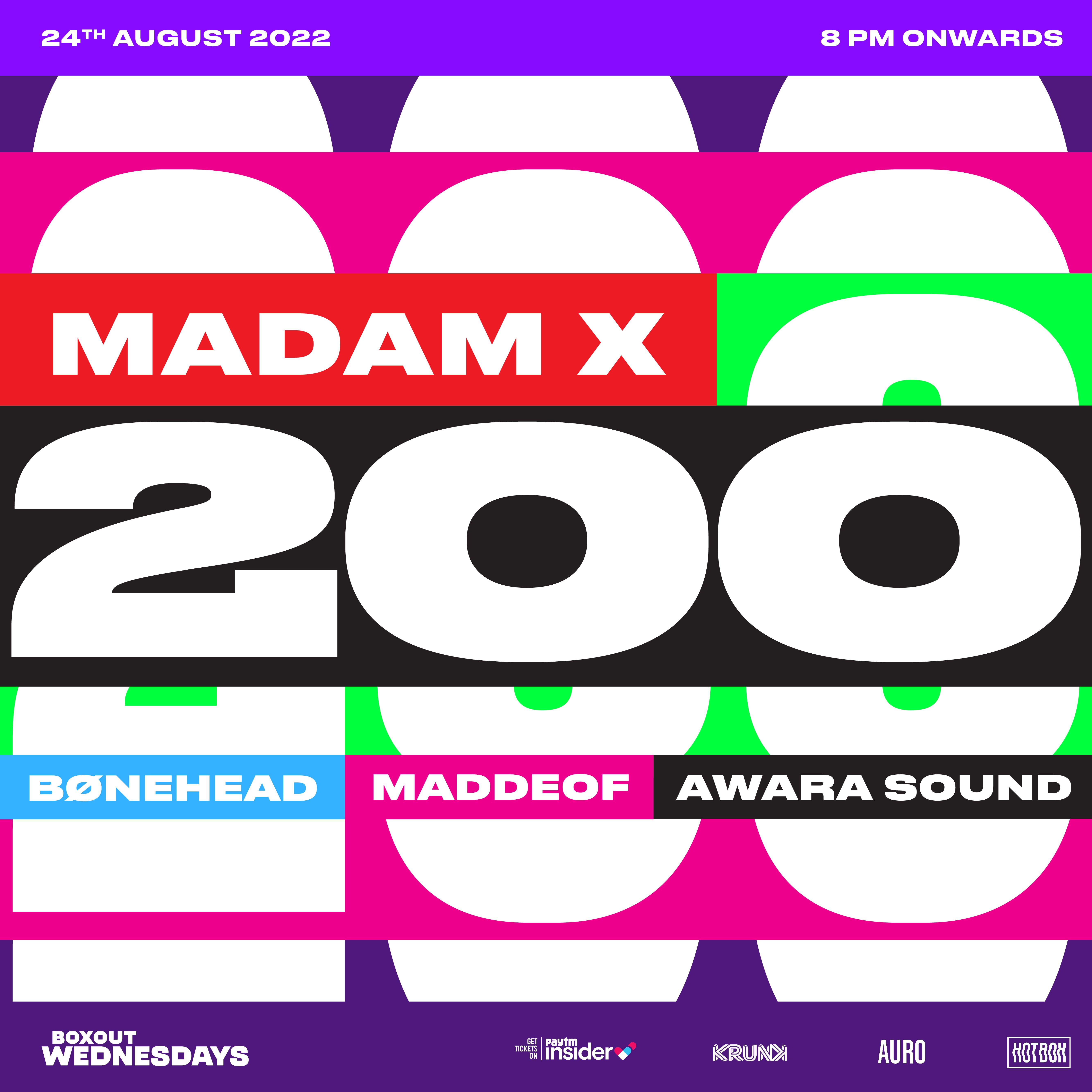 Boxout Wednesdays #200 with Madam X, Bønehead, Maddeof & Awara Sound - Página frontal