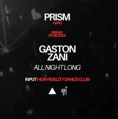 PRISM pres Gaston Zani All Night Long - フライヤー表