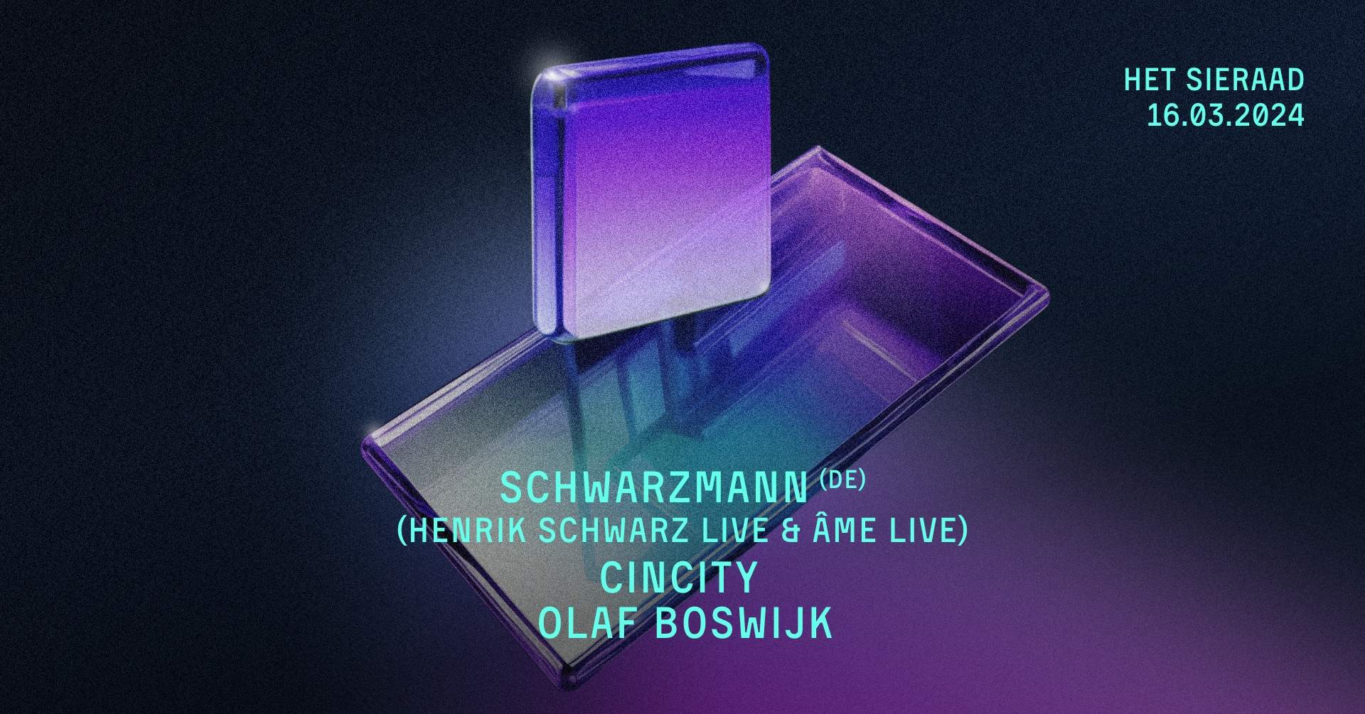 Schwarzmann DE (Henrik Schwarz live & Âme live) - Cincity - Olaf Boswijk - フライヤー表