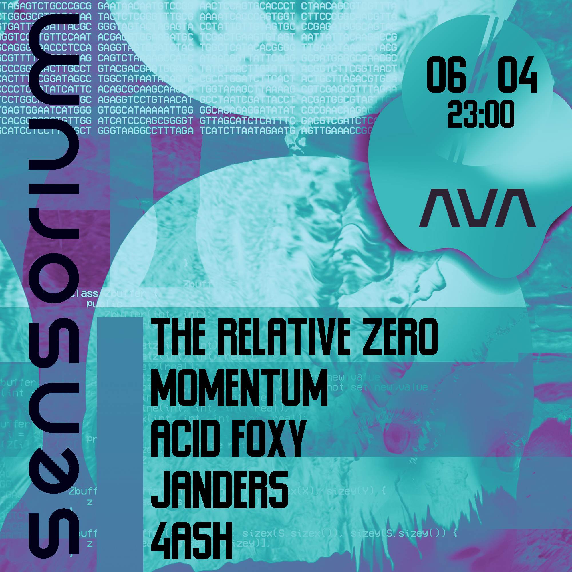 The Relative Zero, acid foxy, janders, 4ash, Mømentum em AVA Club, Berlin