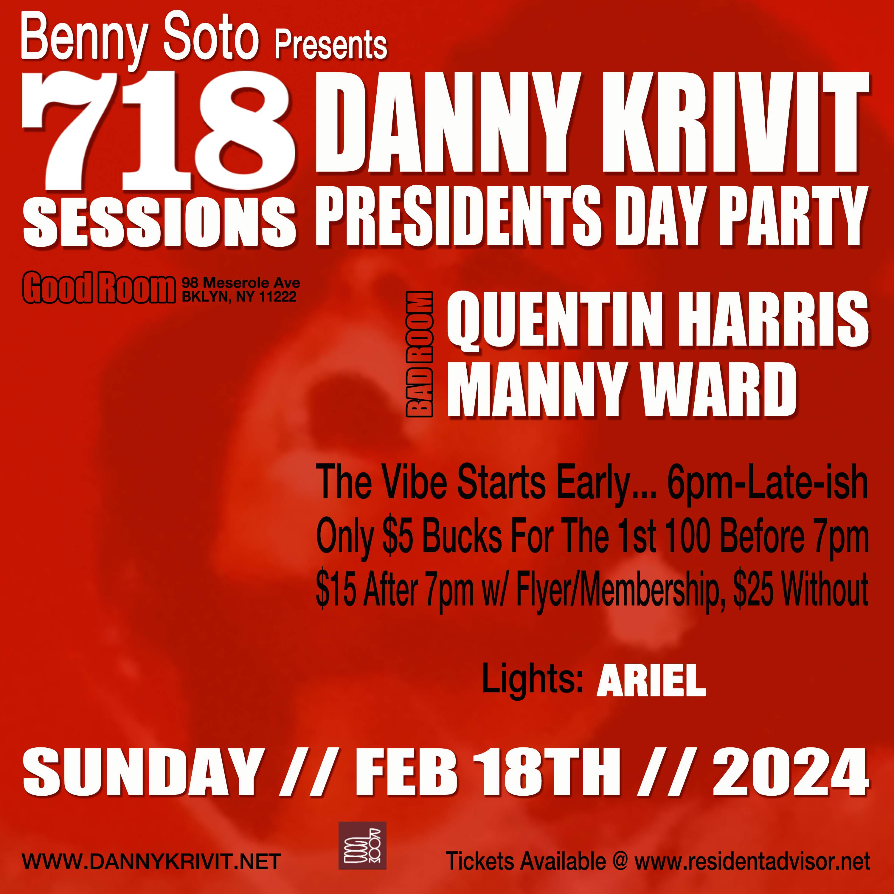 718 Sessions President's Day Holiday Party - フライヤー裏