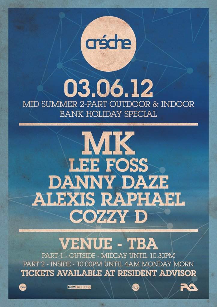 Creche - 'Mid Summer 2 Part Outdoor and Indoor' Bank Holiday Rave - Página frontal