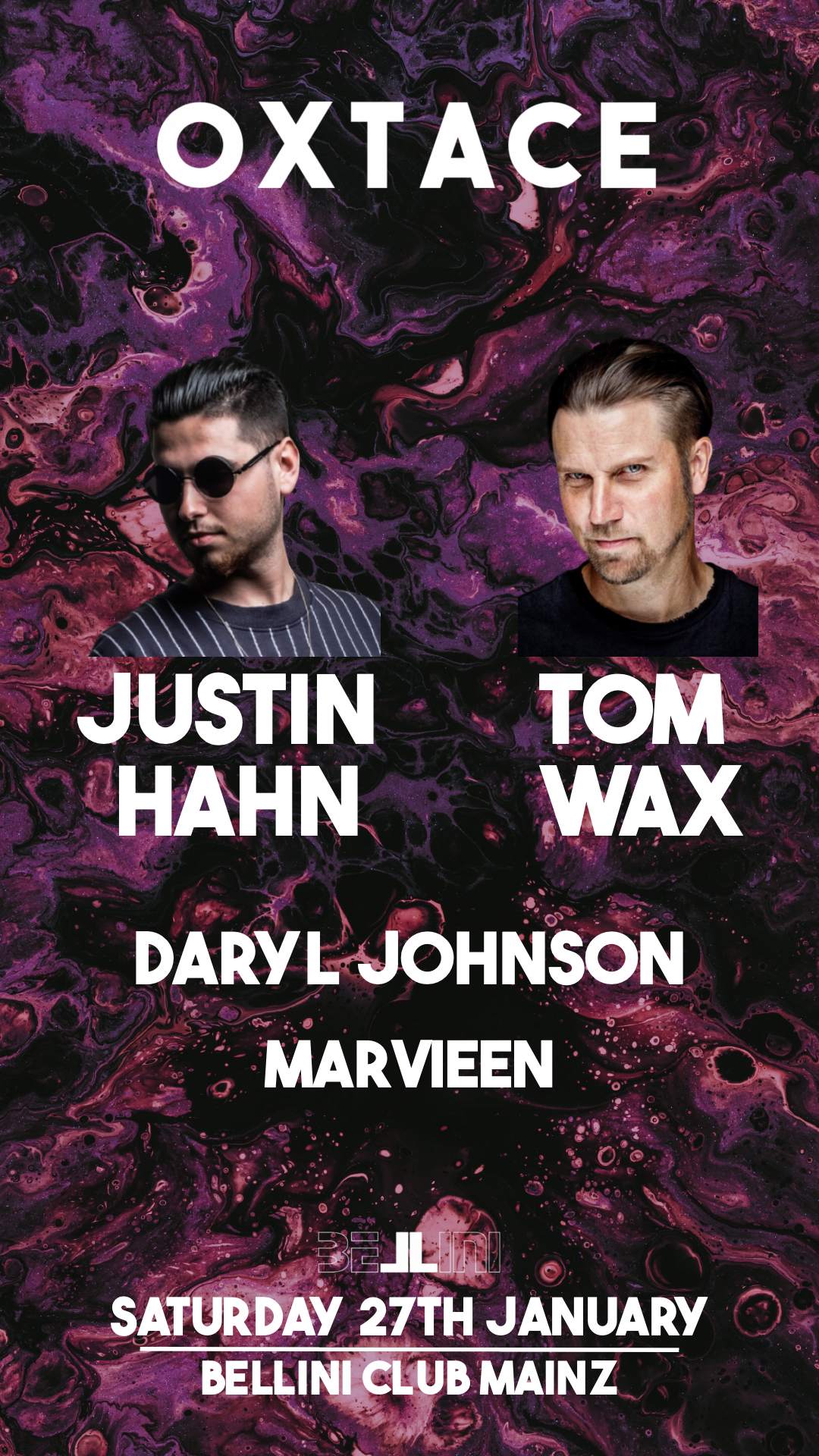 OXTACE // 27.01.24 - Tom Wax, Justin Hahn & MORE - フライヤー表