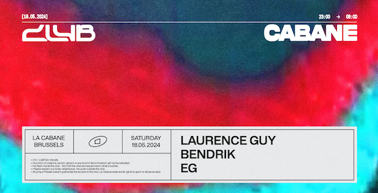 Club Cabane - Laurence Guy, bendrik, EG - Página frontal