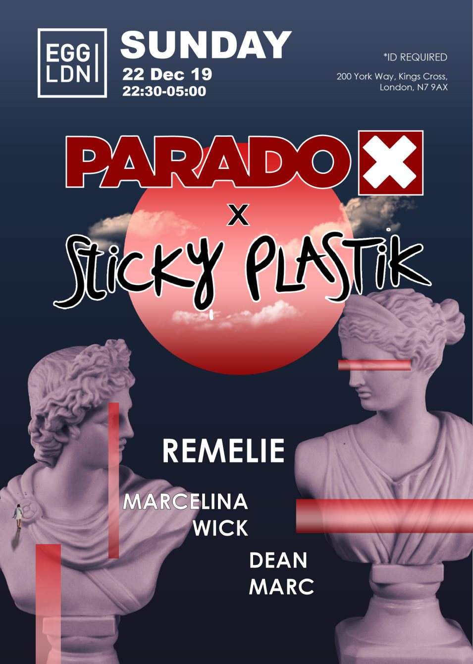 Paradox x Sticky Plastik with Remelie, Marcelina Wick, Dean Marc - フライヤー裏
