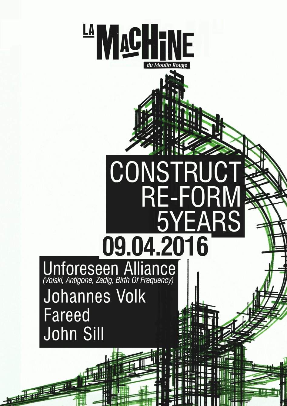 Construct Re-Form 5 Years with Unforeseen Alliance - Página frontal