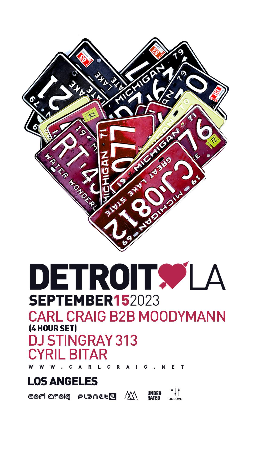 Minimal Effort x Detroit Love: Carl Craig b2b Moodymann, DJ Stingray 313 - Página trasera