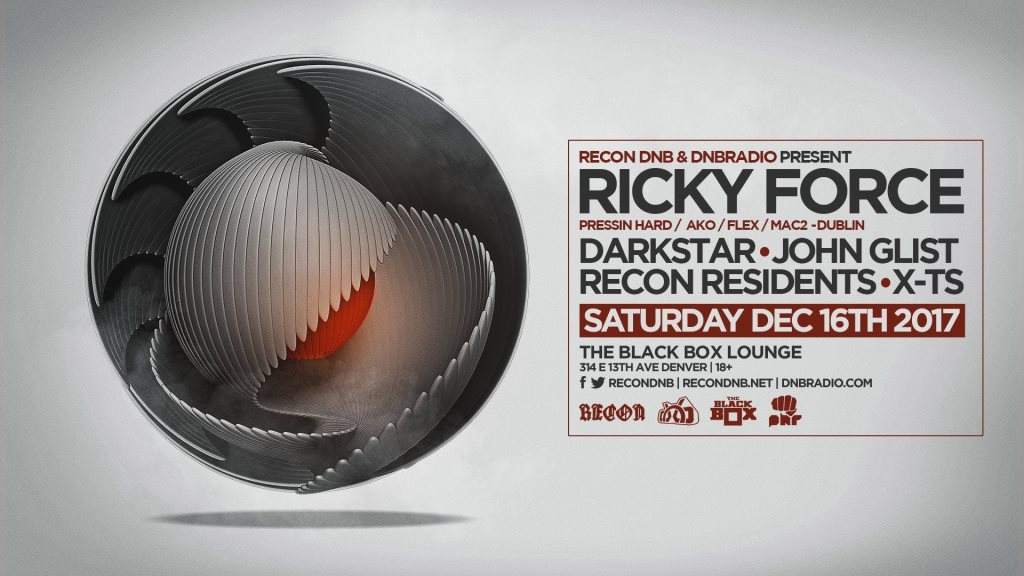 Recon presents Ricky Force (Dublin) - Página frontal