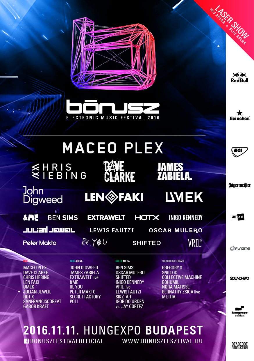 Bónusz Electronic Music Festival 2016 - Página frontal