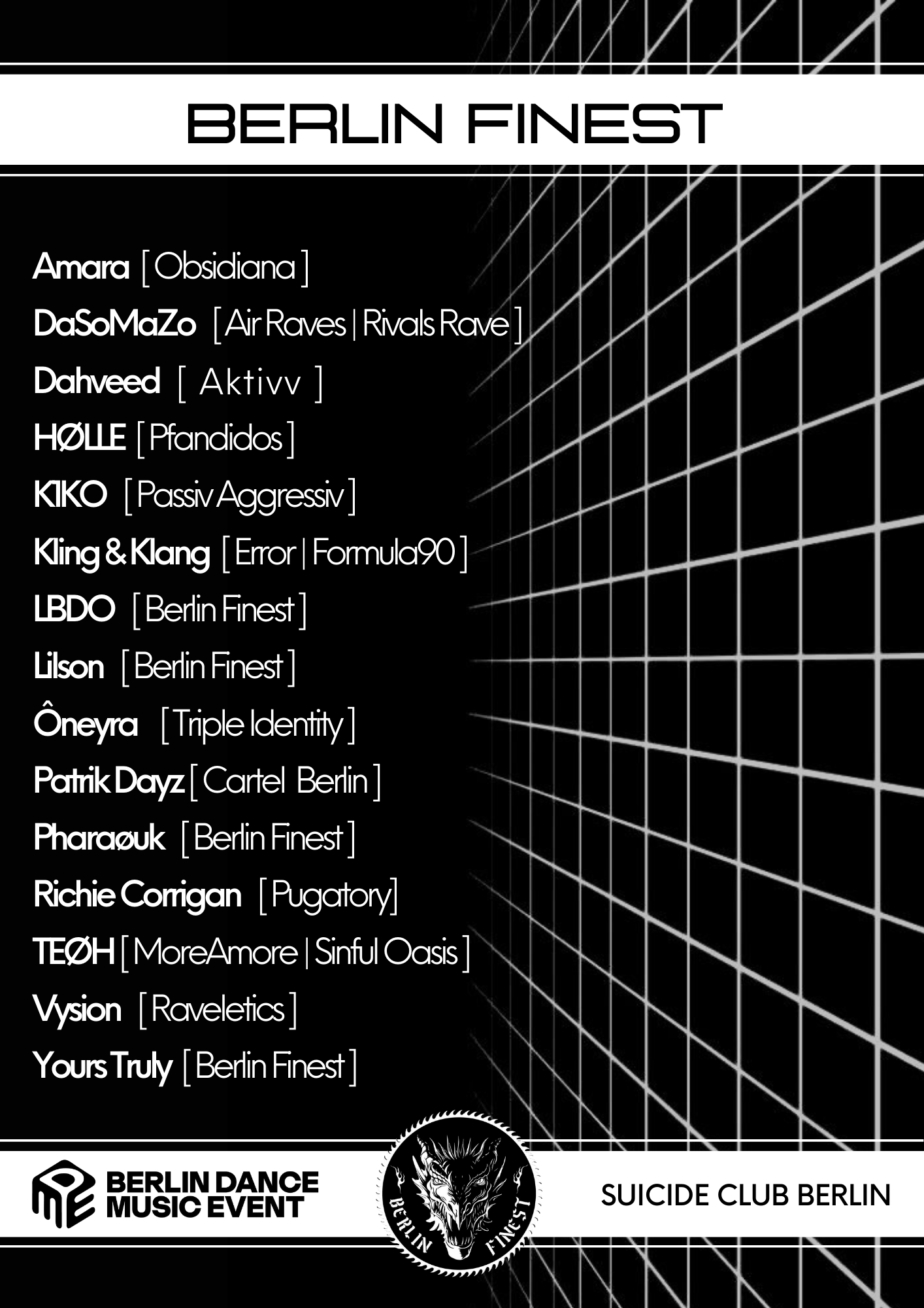 Berlin Finest x Berlin Dance Event [ BDE ] at Lokschuppen Berlin, Berlin