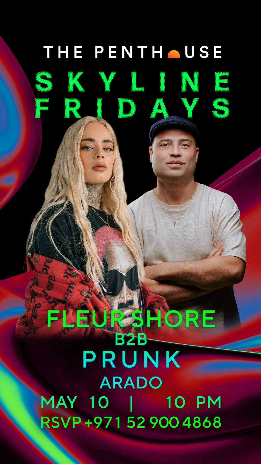 Fleur Shore and Prunk at Skyline Fridays - フライヤー表