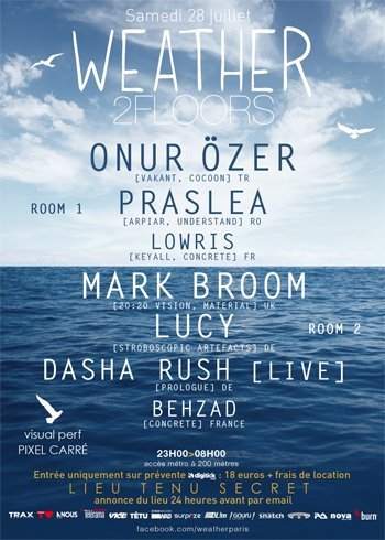 Weather: Onur Özer, Mark Broom, Praslea, Lucy, Dasha Rush Live, Lowris, Bezhad - Página trasera