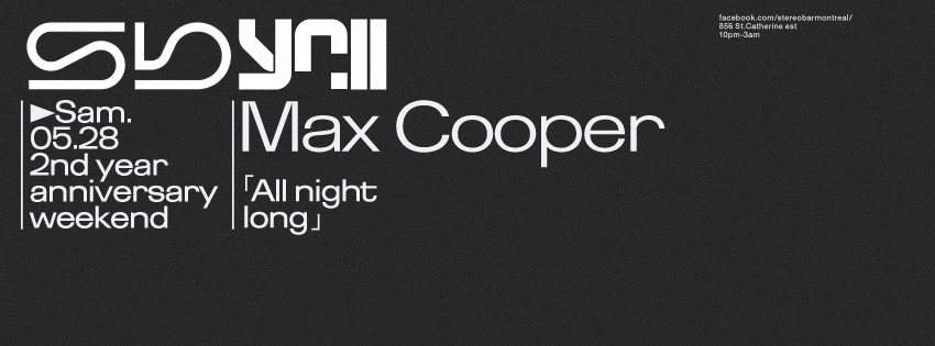 Sb 2 Yrs: Max Cooper ( All Night Long ) - Página frontal