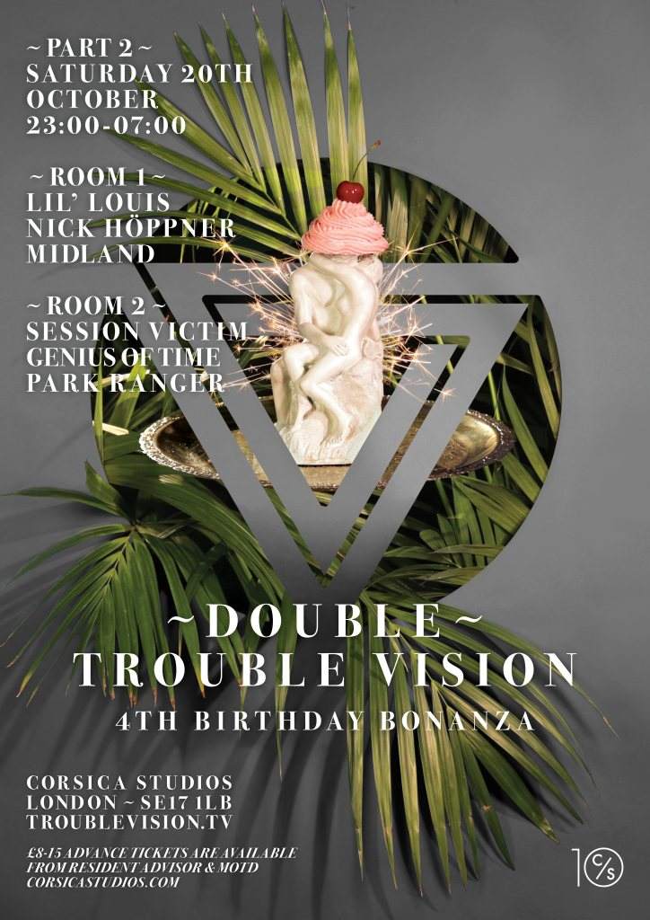 Trouble Vision 4th Birthday: Pt 2 with Lil' Louis, Nick Höppner, Session Victim - Página frontal