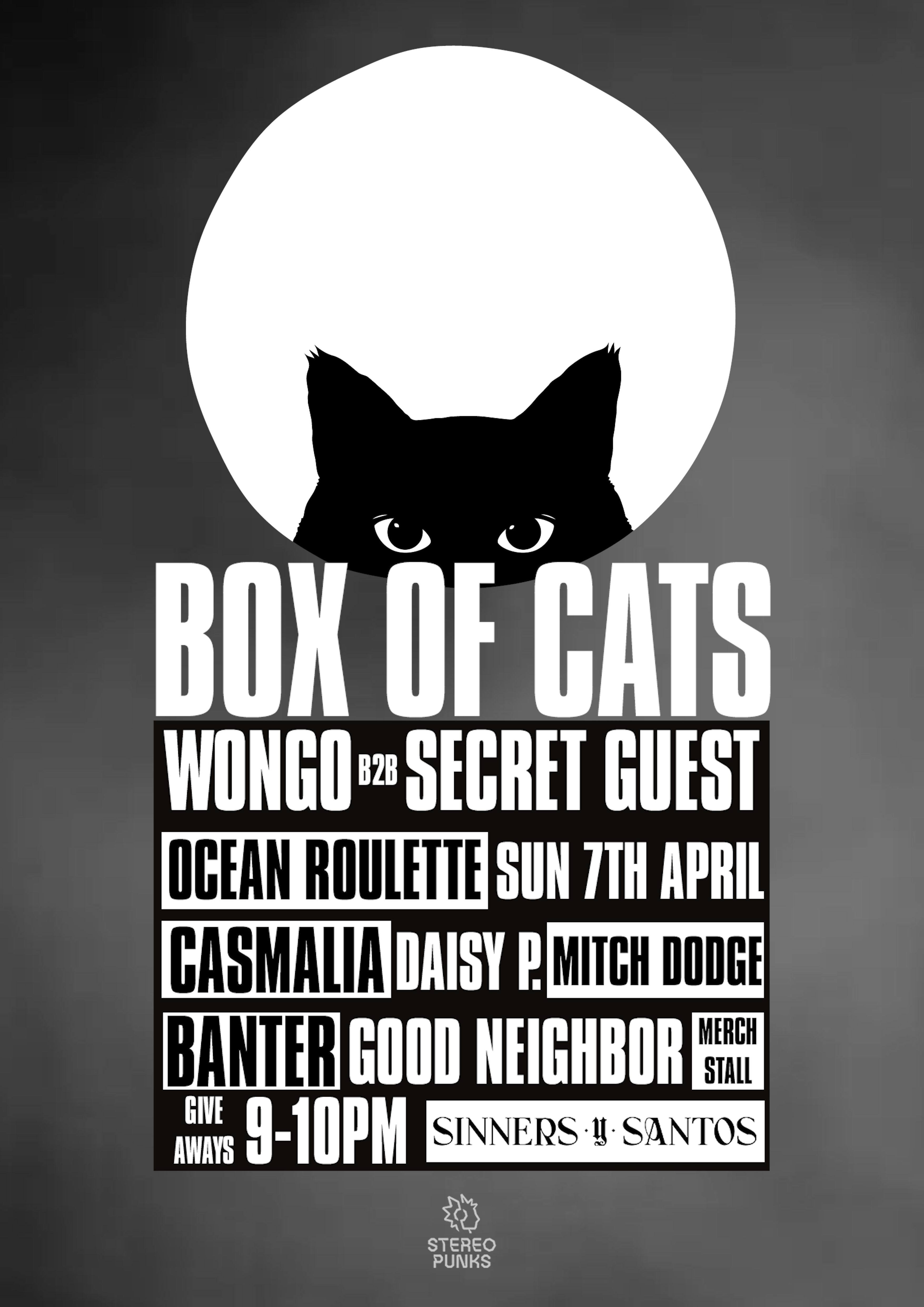 Box of Cats Showcase feat. Wongo + Friends - フライヤー表
