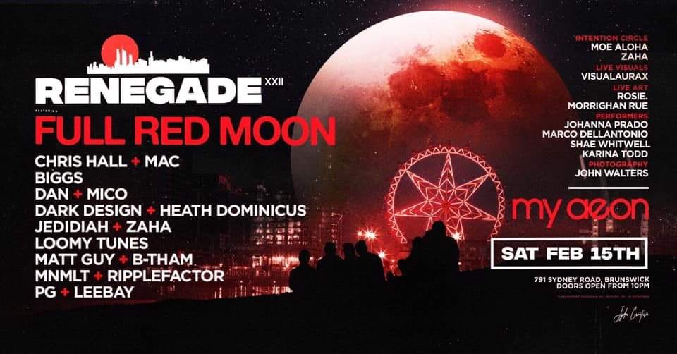 Renegade XXII: Full Red Moon - フライヤー表