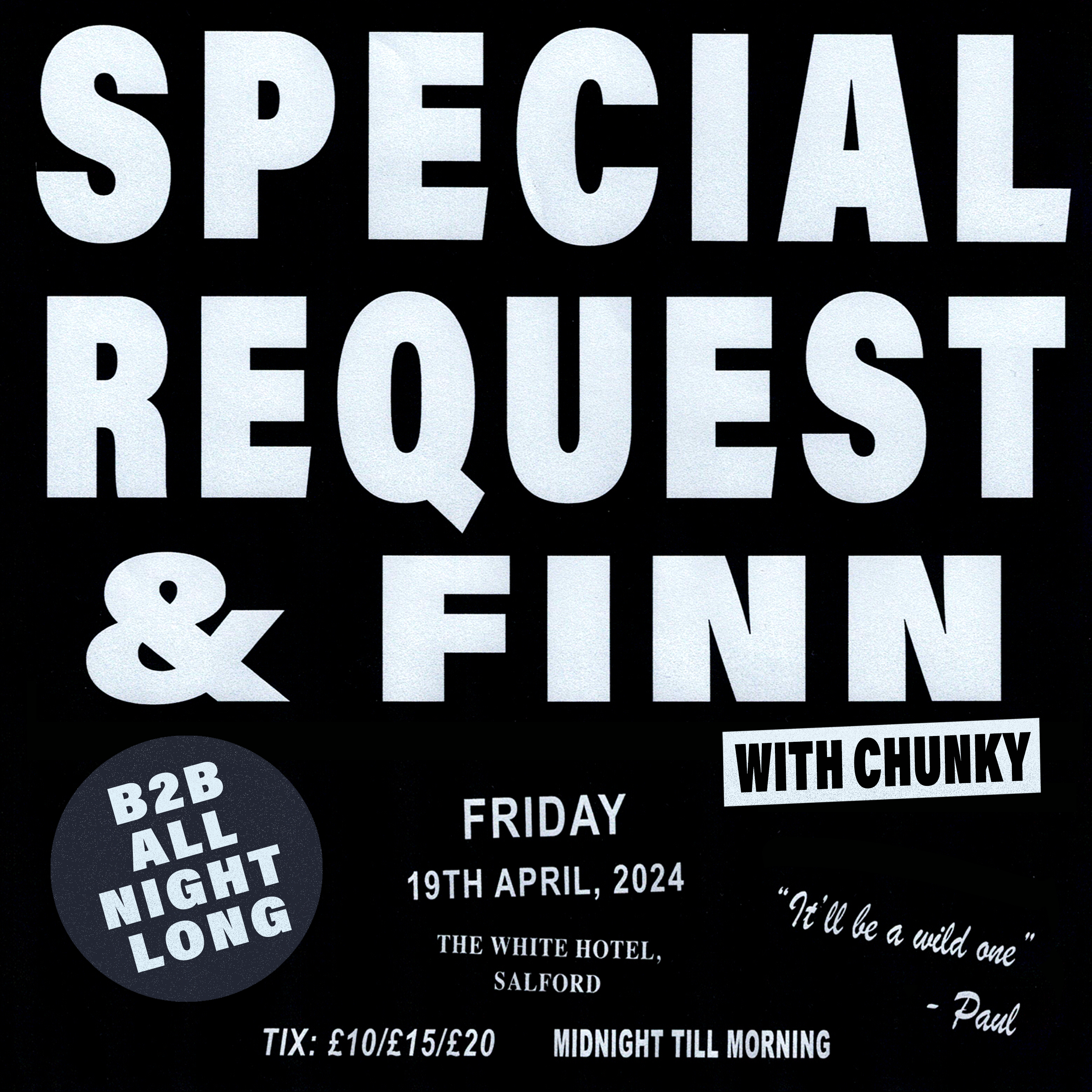 Special Request & Finn - Página frontal