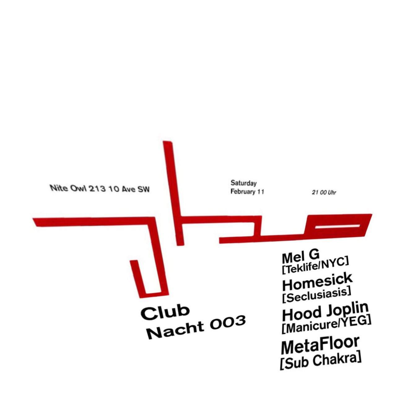 Club Nacht 003 - Página frontal