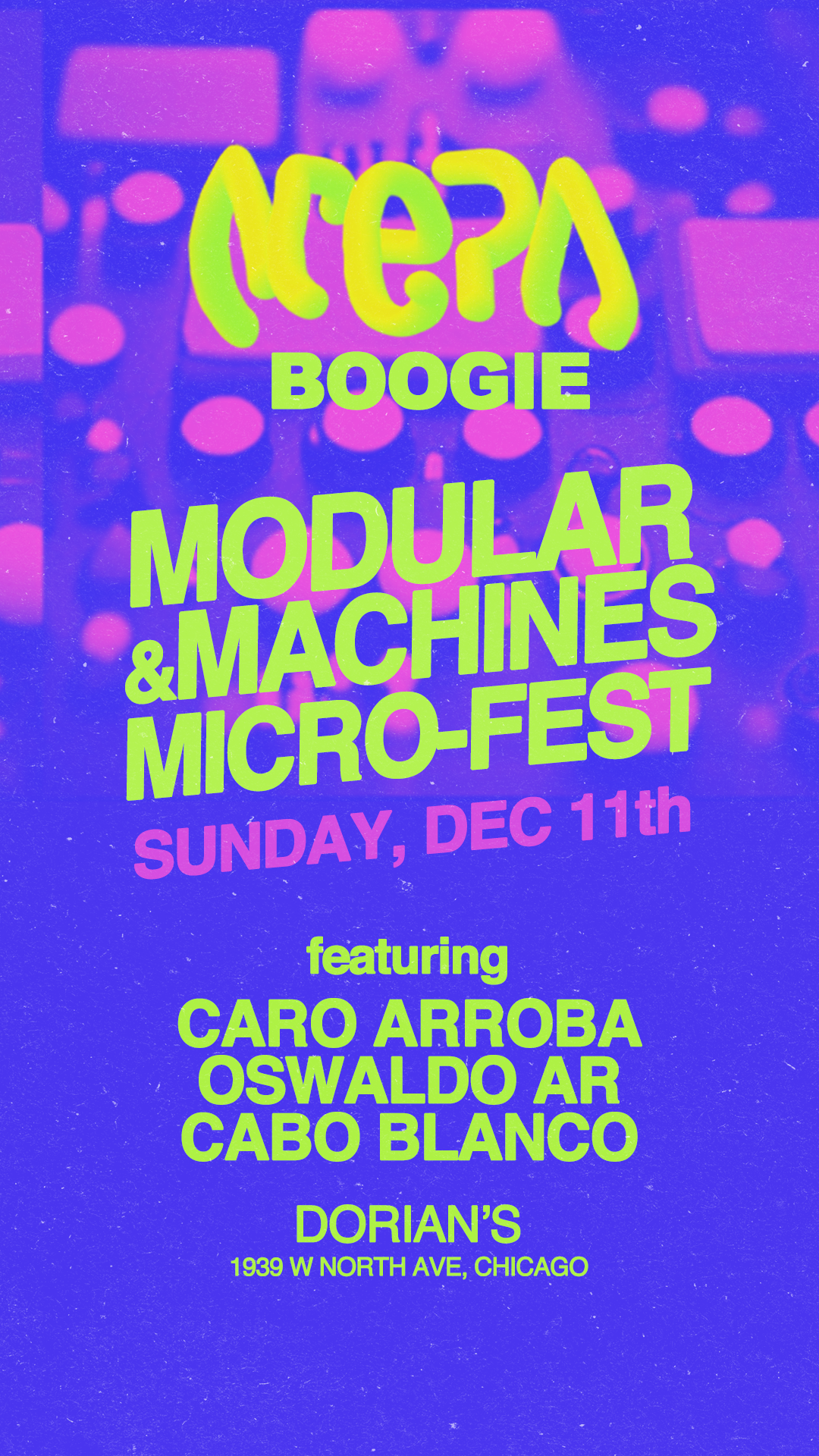 AREPA BOOGIE Modular & Machines Micro-Fest - Página frontal