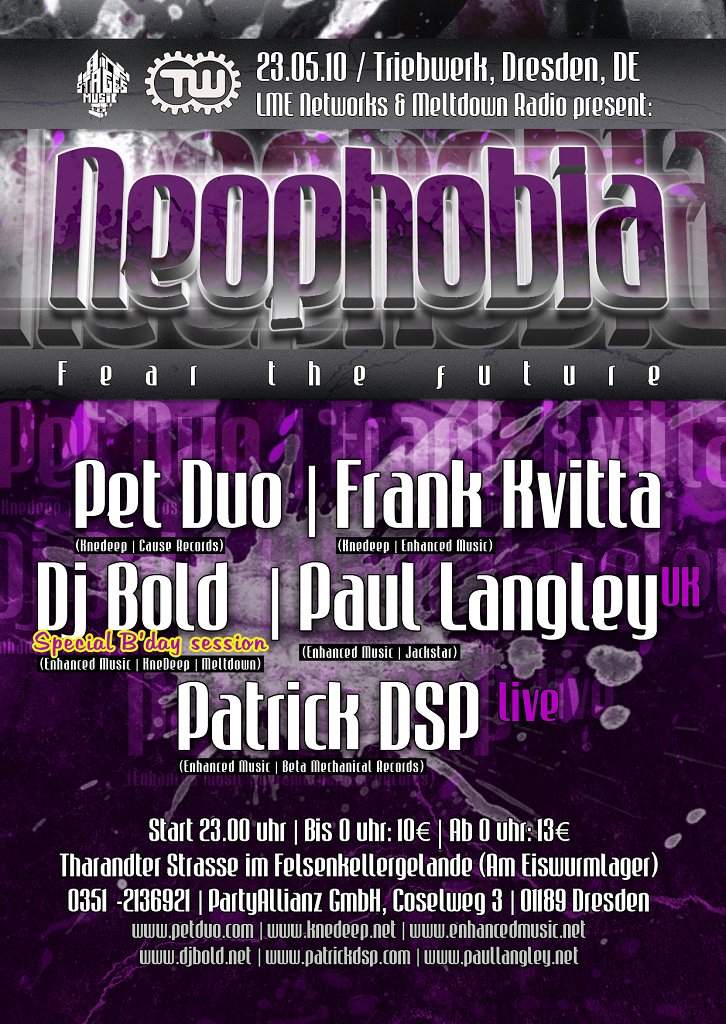 Neophobia at Triebwerk Dresden, Dresden