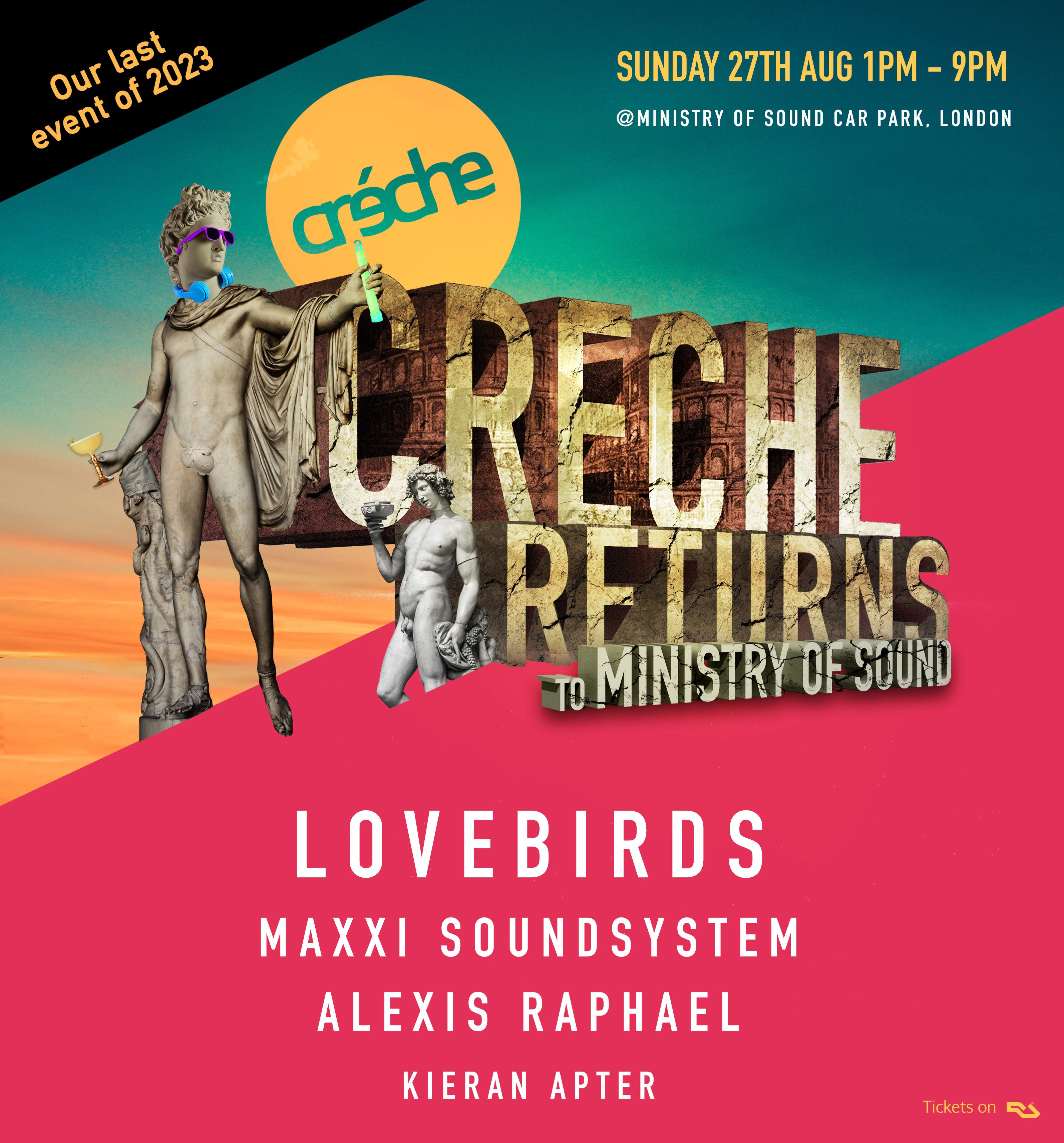 [CANCELLED] Creche All Day Outdoor Rave at Ministry Of Sound Car Park - Página frontal