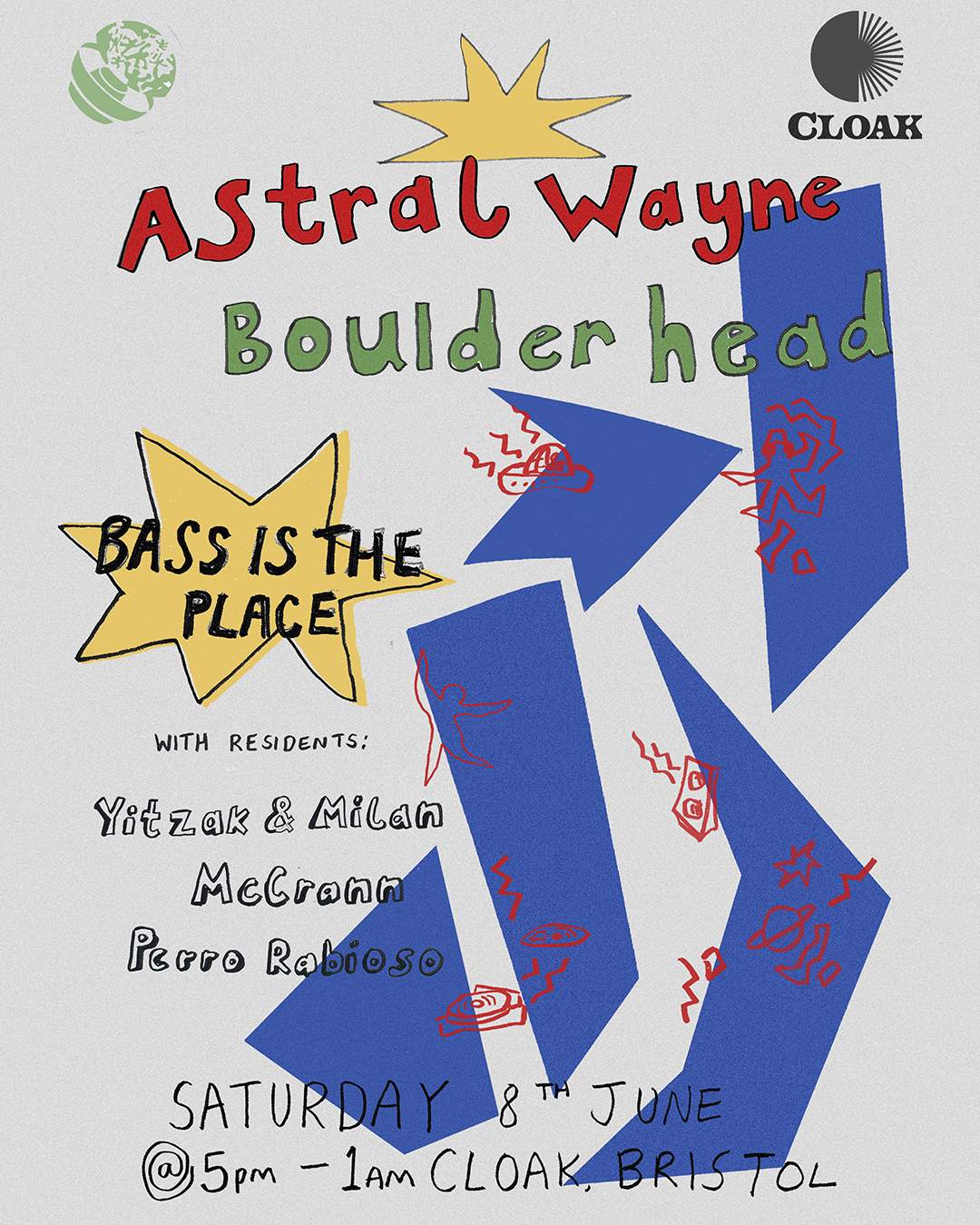 Bass Is The Place with Astral Wayne & Boulderhead - Página frontal