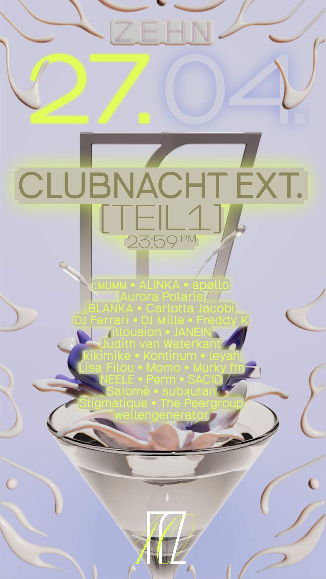 Z E H N // TEIL I // CLUBNACHT EXTENDED - Página frontal