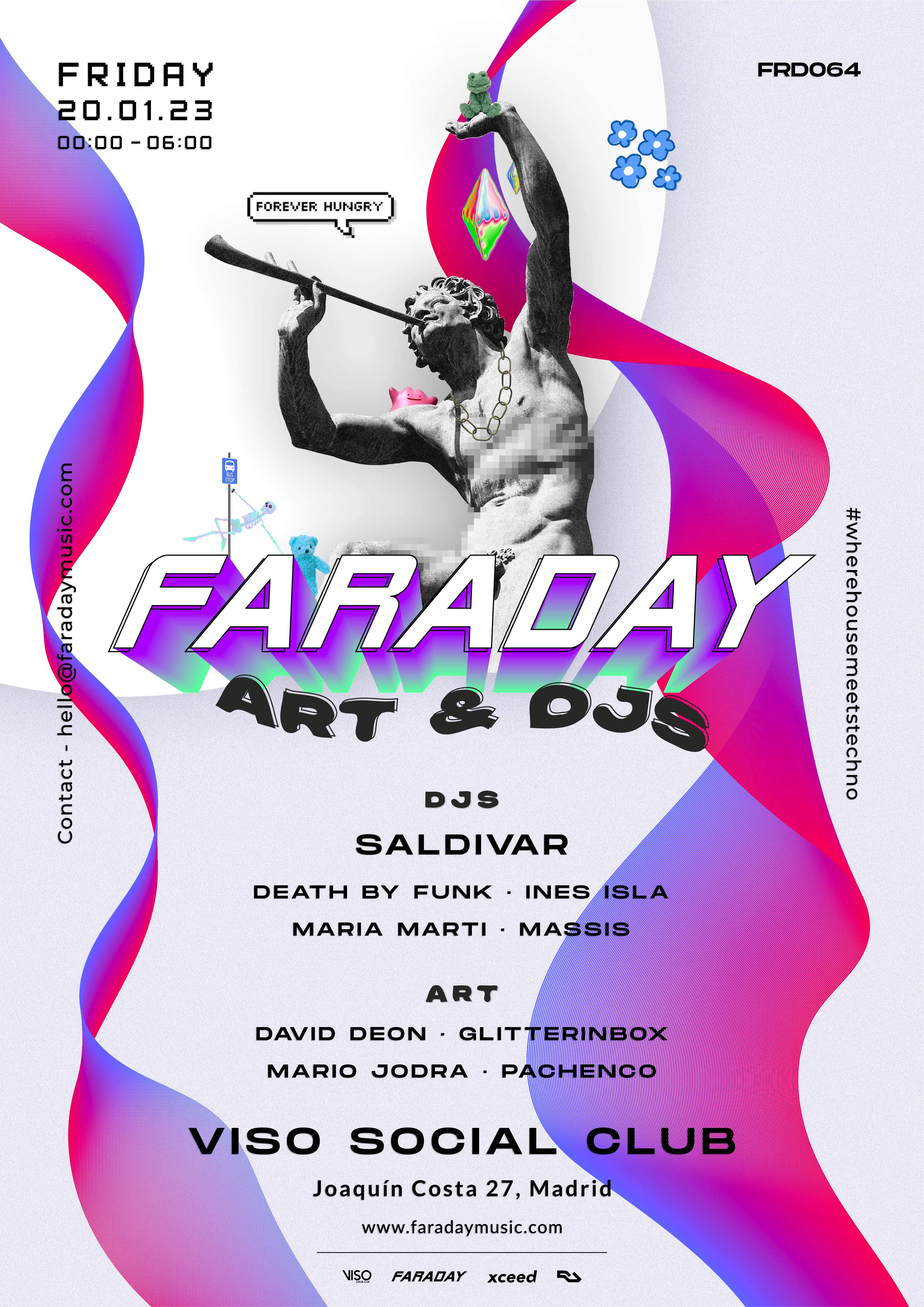 FARADAY: Art & Djs - フライヤー表