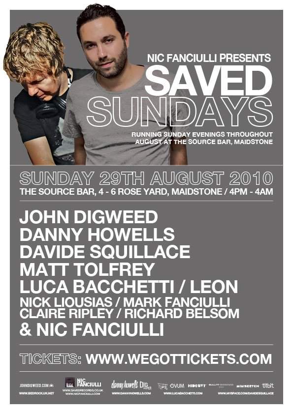 Nic Fanciulli presents Saved Sundays - Página frontal