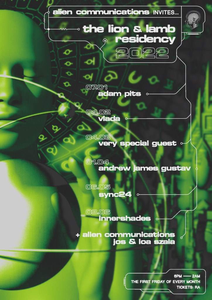 Alien Communications Invites: Innershades - Página frontal