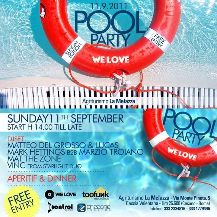 We Love Pool Party - フライヤー表