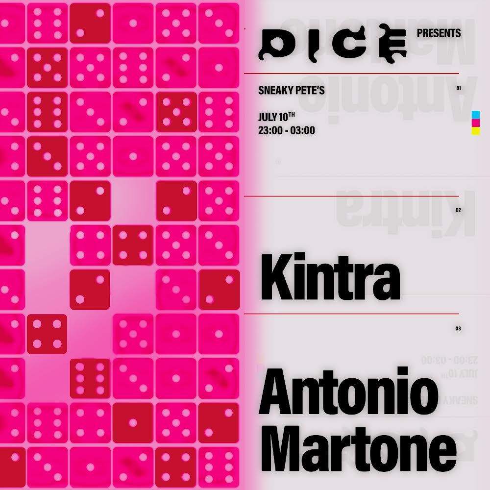 DICE: KINTRA + Antonio Martone - フライヤー表
