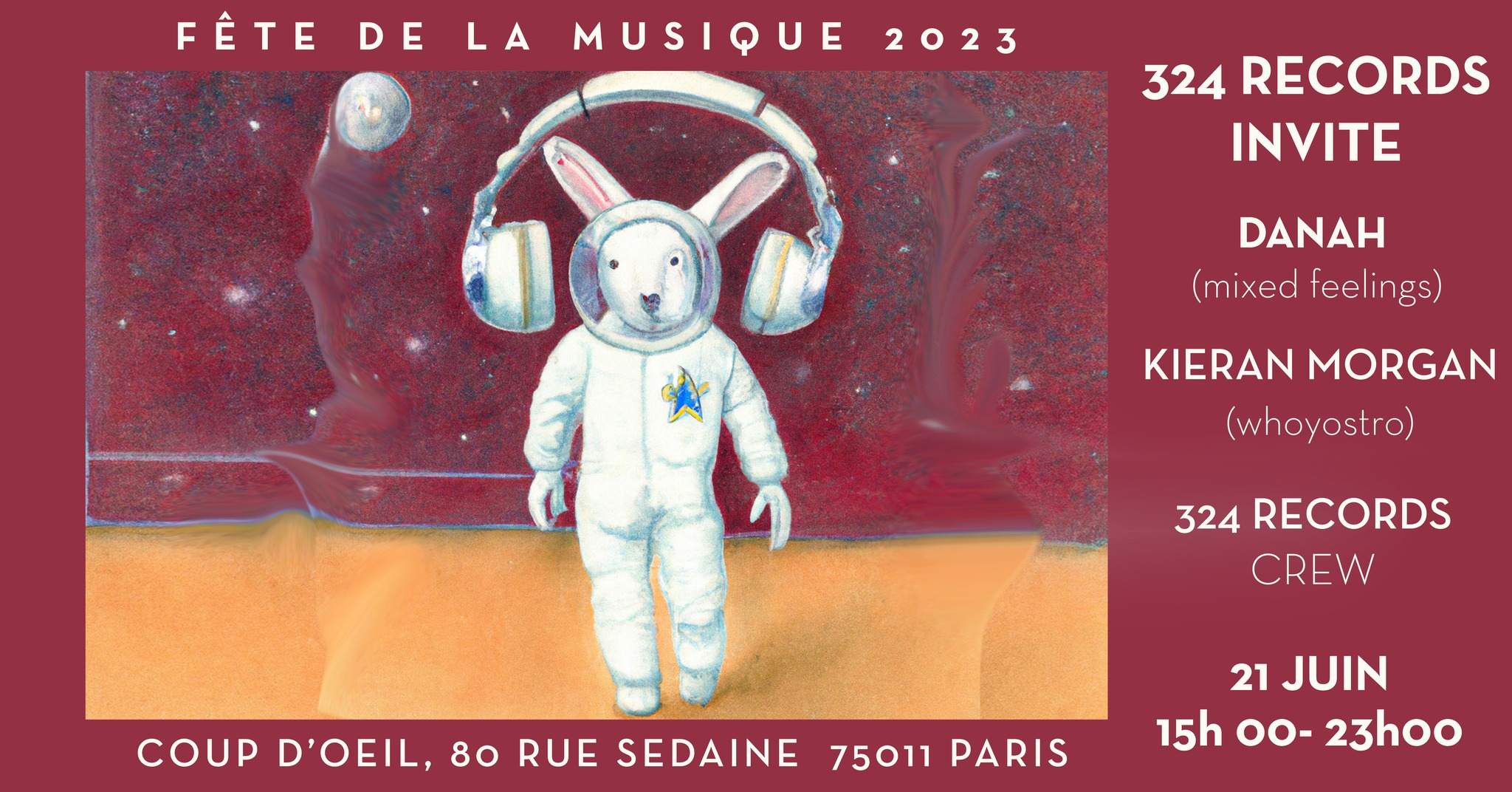 324 Records: Fête de la musique 2023 - フライヤー表