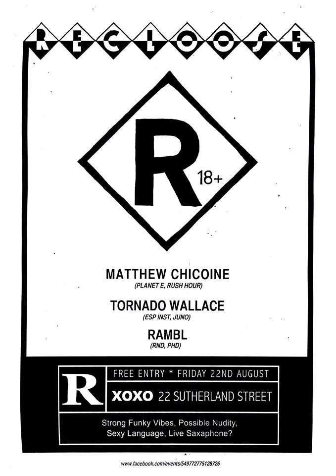 Rated R Recloose & Tornado Wallace Free Party - フライヤー表