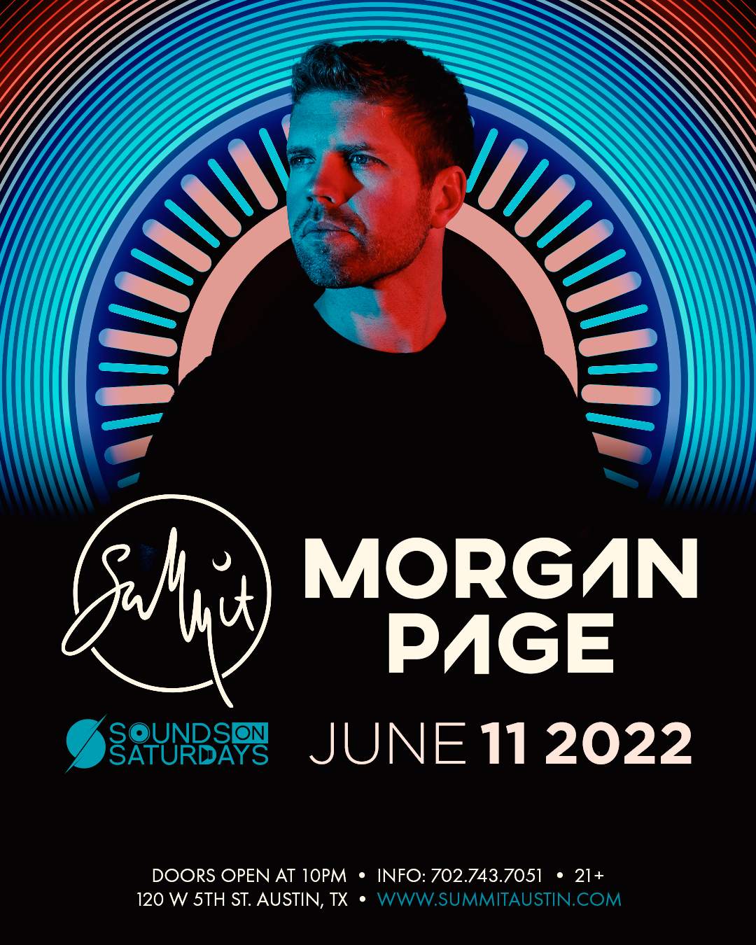 Sounds on Saturdays with Morgan Page - フライヤー表