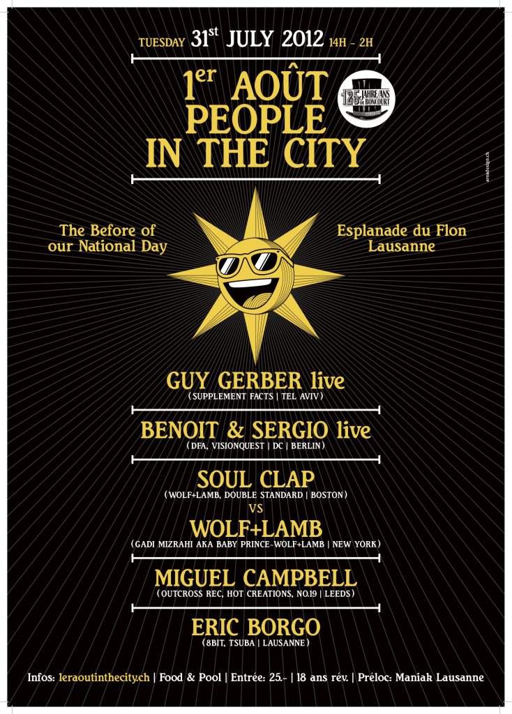 1er Août People In The City 2012 - Página frontal