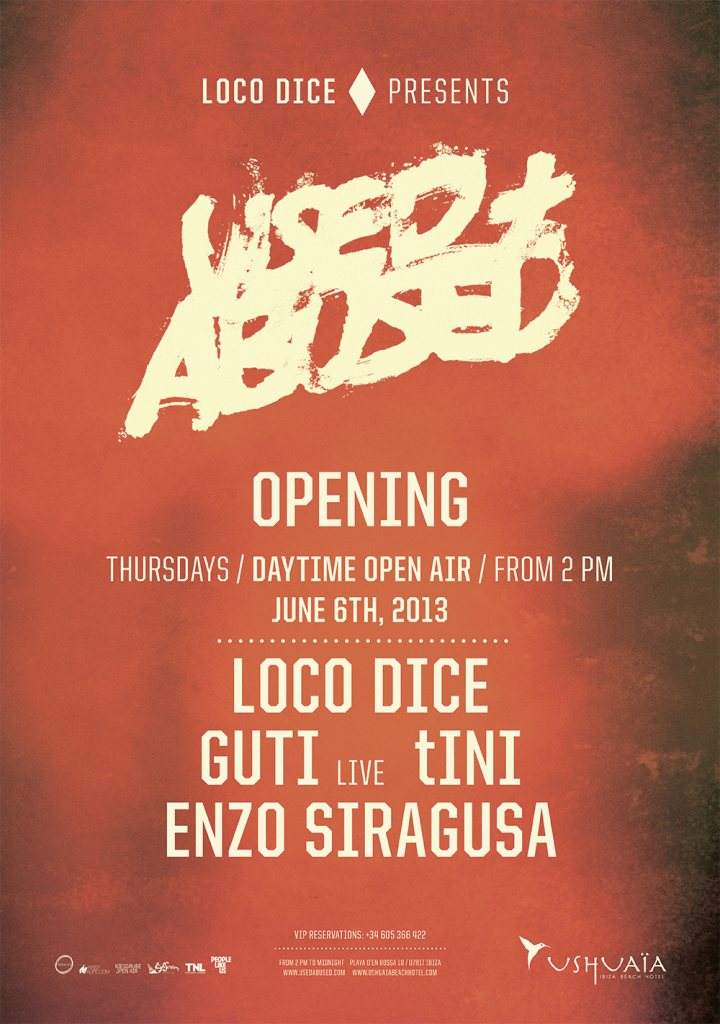 Loco Dice Presents Used   Abused Opening Party - Página frontal
